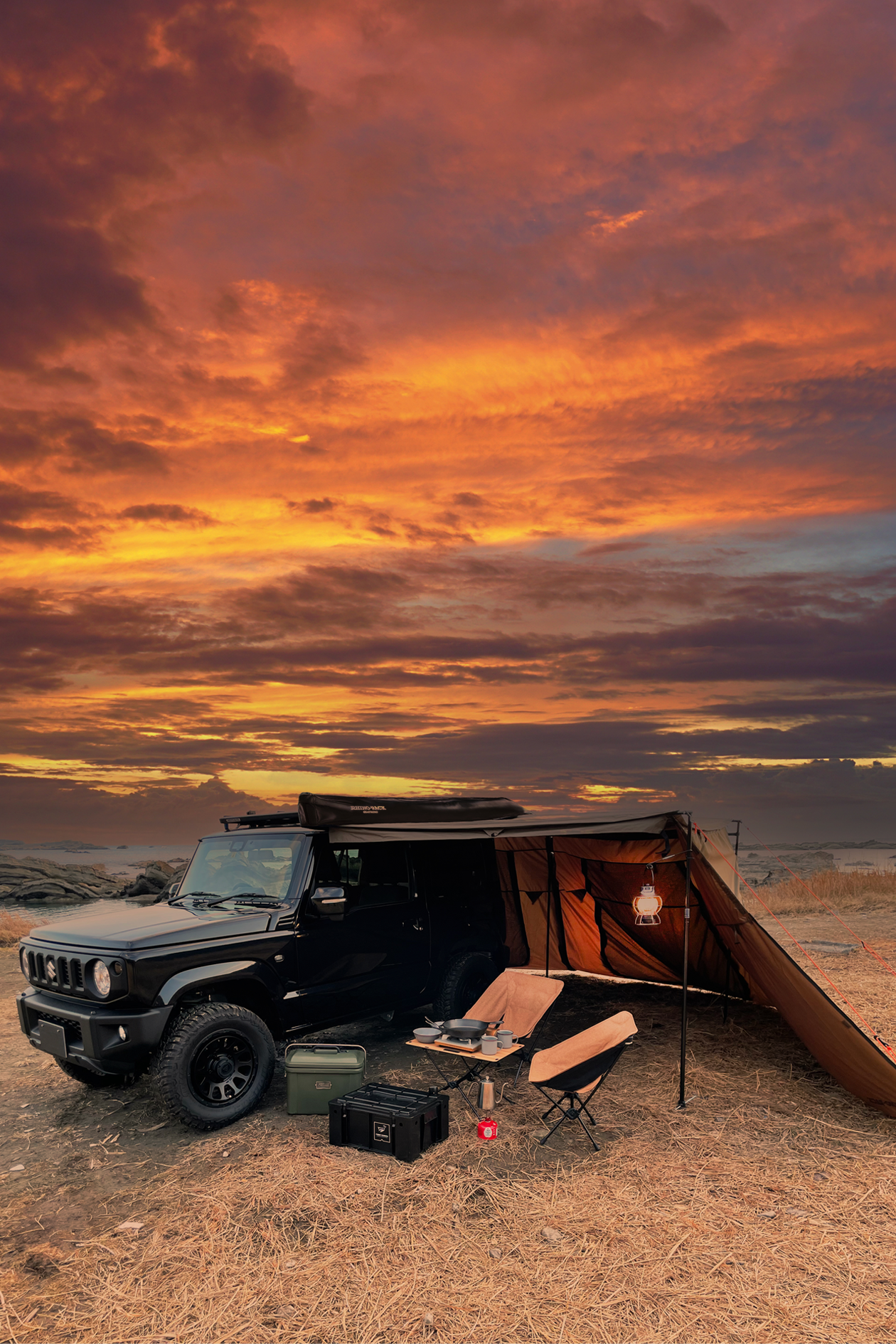 キャンプシーンのjimny